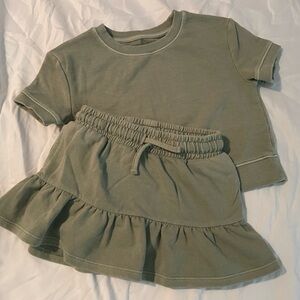Toddler Girls Cat & Jack French terry cloth skirt and shirt